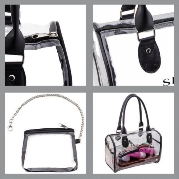Stadium Approved l Clear Satchel, Tote, Purse l Double-handle l Medium l New - Picture 3 of 7
